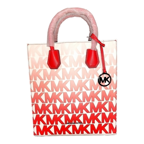 Michael Kors Handbags - Michael Kors Mercer Shopper Vegan Purse Shoulder Bag Crossbody Coral NWT NEW